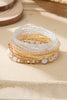 10pcs Pearl Beaded Bracelets Set- Yellow