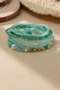 10pcs Pearl Beaded Bracelets Set- Blue