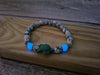 Set of 2 Glow in the Dark White/ Blue Turtle Bracelet