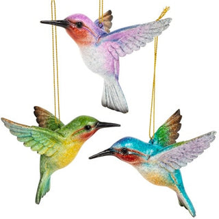 Set of 3 Hummingbird Ornaments