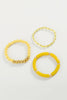 Yellow Multi Color Beaded Bracelets Set