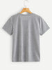 Gray Slogan Graphic Tee