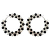 Black and White Pearl Hoops