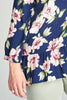 PLUS Floral Print Long Sleeves Woven Blouse