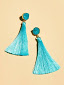 Set of 2 Tassel Charm Drop Earrings