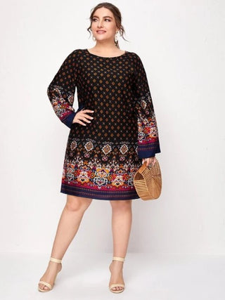 Geo Print Tunic Dress