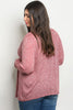 PLUS size Burgundy Cardigan