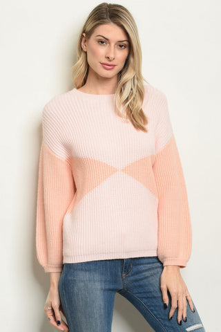 Sweet of the Moment Pink & Peach Sweater