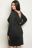 PLUS size Black- Silver Dress