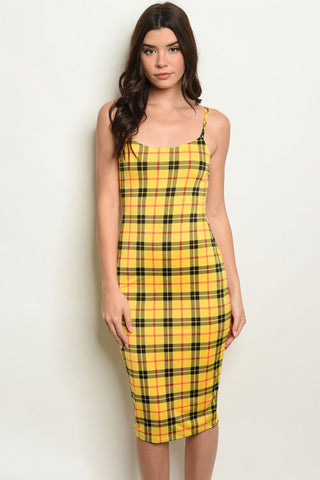 Yellow Checkered Dress