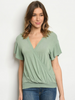 Short sleeve drop shoulder top