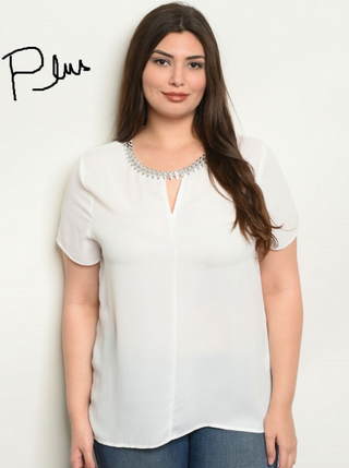 PLUS size White Top