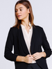 Black Cardigan Blazer with front zipper