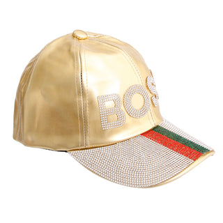 Designer Style Gold BOSS Cap