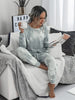 Gray Drop Shoulder Pullover & Sweatpants Set