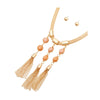 Tassel Beads Necklace Set