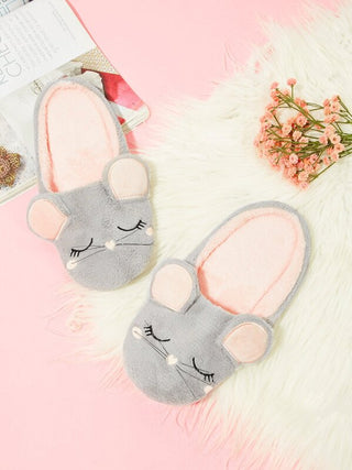 Novelty Kitty Plush Slippers