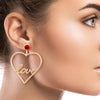 Love Heart Drop Earrings