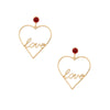 Love Heart Drop Earrings