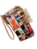 Michelle Magazine Print Wallet Wristlet