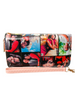 Michelle Magazine Print Wallet Wristlet