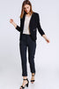 Black Cardigan Blazer with front zipper