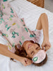 Cactus Print Pajama Set With Eye Cover