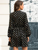 Gilding Polka Dot Contrast Lace Dress