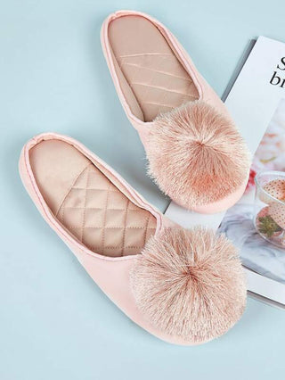 Novelty Pom Pom Slippers