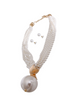 Cream Pearl 6 Strand Pendant Set