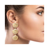 Rhinestone Shell Drop Earrings