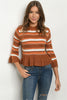 Camel Mix Stripes Sweater