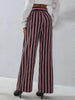 Striped Waist Belted Pants