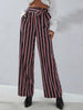 Striped Waist Belted Pants