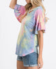 Criss Cross Neck Tie Dye Top