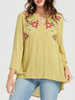 Floral Embroidery Detail Blouse