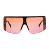 Black Frame Tint Visor Sunglasses