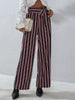 Striped Waist Belted Pants